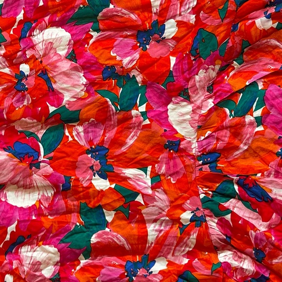 Abel the Label Floral Midi Dress Pink Red Size L - Picture 6 of 15